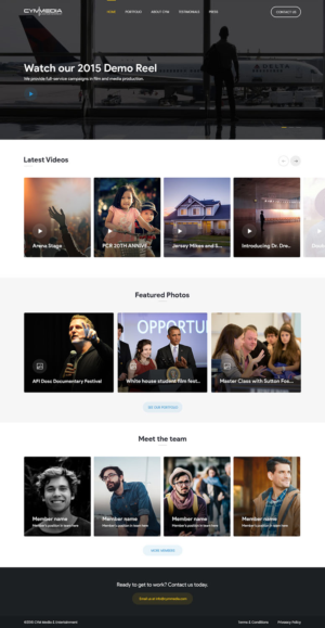 Web Design by UIX Ghost for CYM Media & Entertainment | Design: #14134645