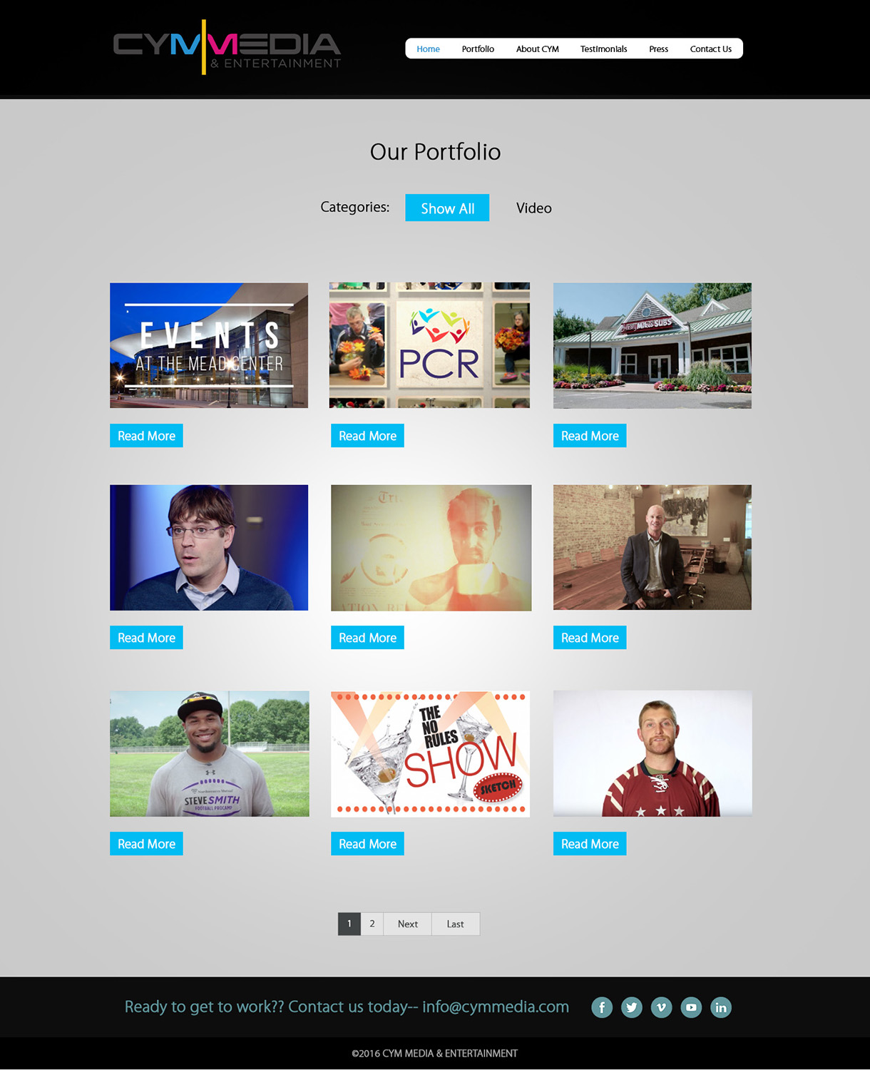 Web Design by Arvind Rana for CYM Media & Entertainment | Design #14139944