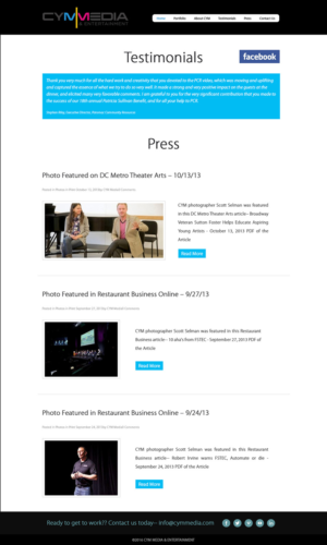 Web Design by Arvind Rana for CYM Media & Entertainment | Design: #14139946