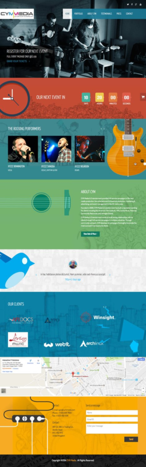 Web Design by abhishukla1987 for CYM Media & Entertainment | Design: #14076643