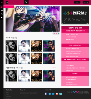 Web Design by Spiders Arena LLC for CYM Media & Entertainment | Design: #14088710