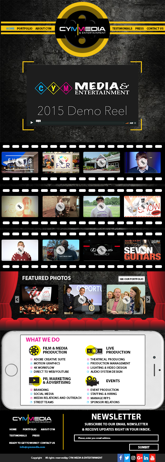 Web Design by nagesh.tembhekar for CYM Media & Entertainment | Design #14118667