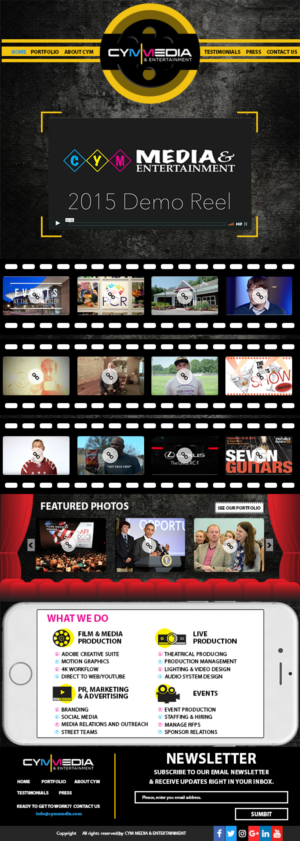 Web Design by nagesh.tembhekar for CYM Media & Entertainment | Design: #14118667
