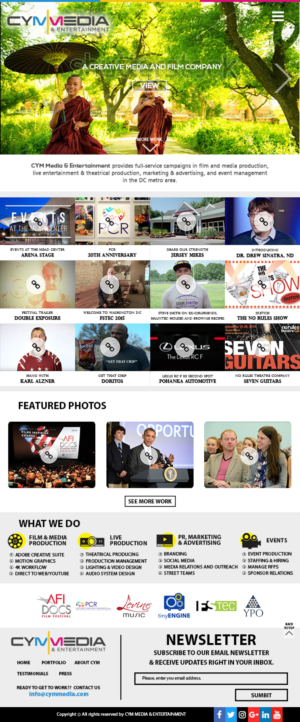 Web Design by nagesh.tembhekar for CYM Media & Entertainment | Design: #14149765