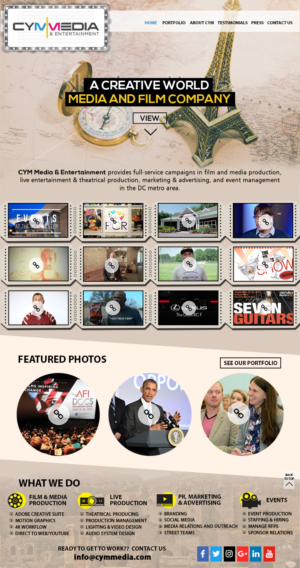 Web Design by nagesh.tembhekar for CYM Media & Entertainment | Design: #14175731