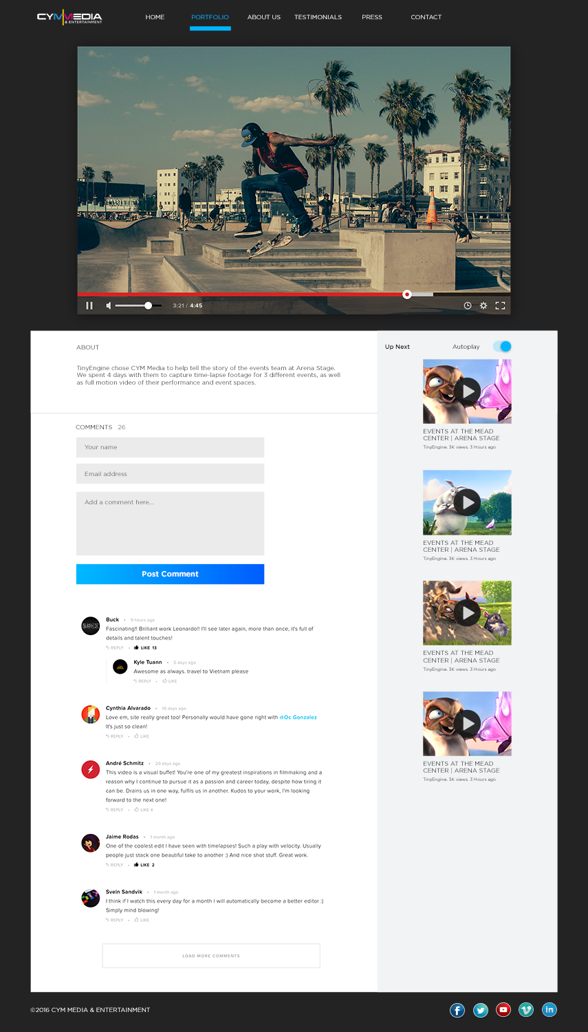Diseño Web por insert name here para CYM Media & Entertainment | Diseño #14112070