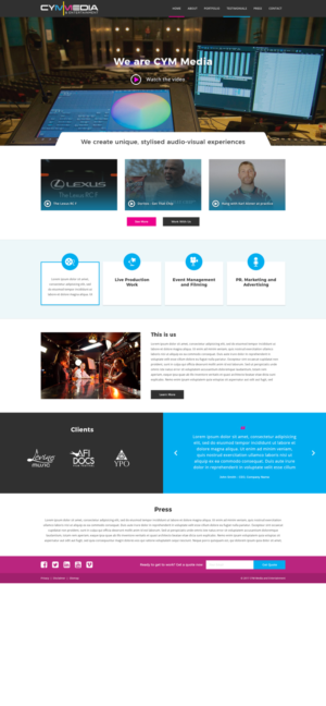 Web Design by Sheldonbrax for CYM Media & Entertainment | Design: #14207926