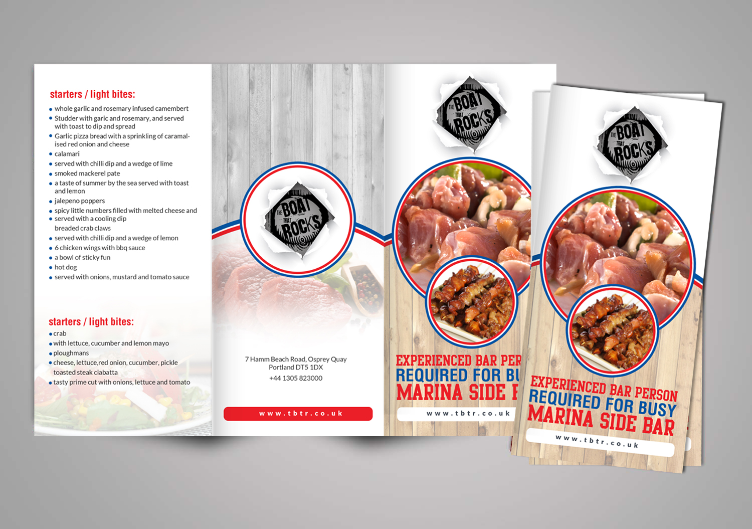 Menu Design by creative.bugs for rocking boat restaurants ltd | Design #14141662