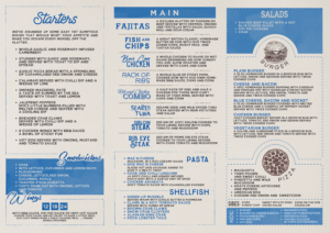 Menu Design by mrmrnjr for rocking boat restaurants ltd | Design: #14139840