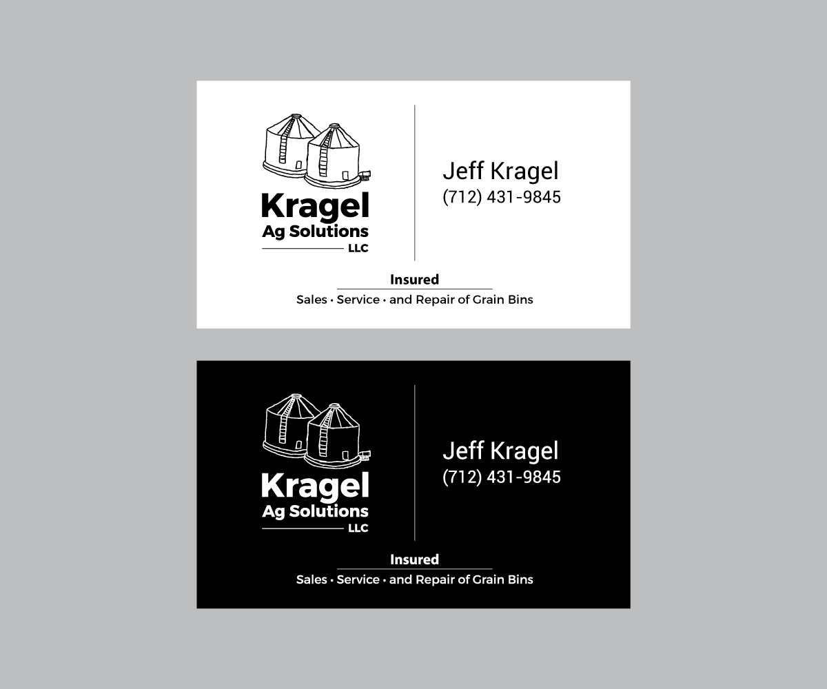 Diseño de Tarjeta de Presentación por M.Pirs para Kragel Ag Solutions, LLC | Diseño #14120221