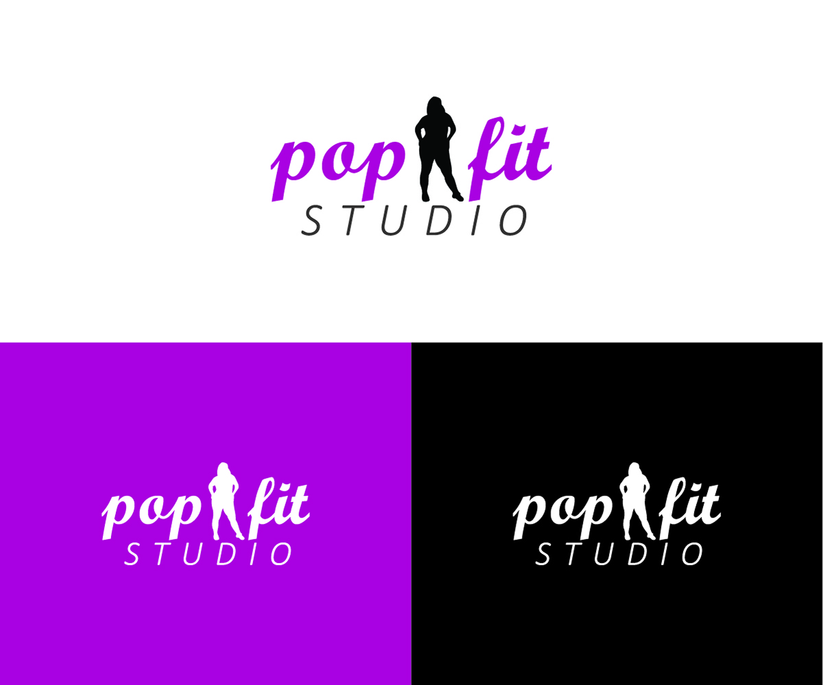 Logo Design by eMARK for Pop Fit Studio | Design #14099736