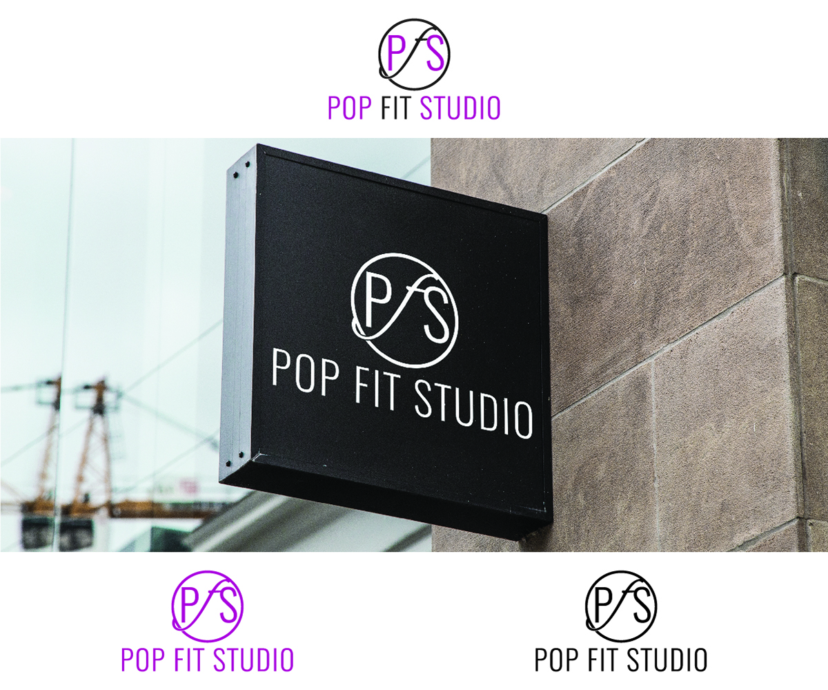 Logo Design by eMARK for Pop Fit Studio | Design #14099737