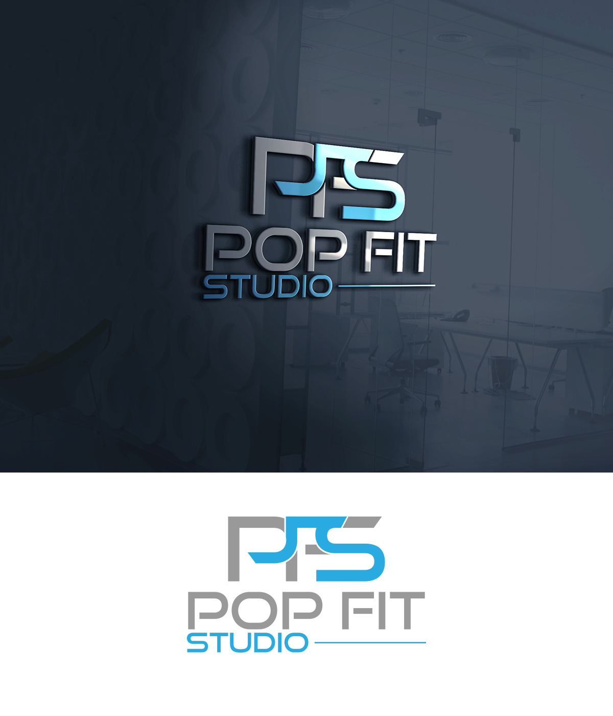 Logo Design by supercreative for Pop Fit Studio | Design #14096281