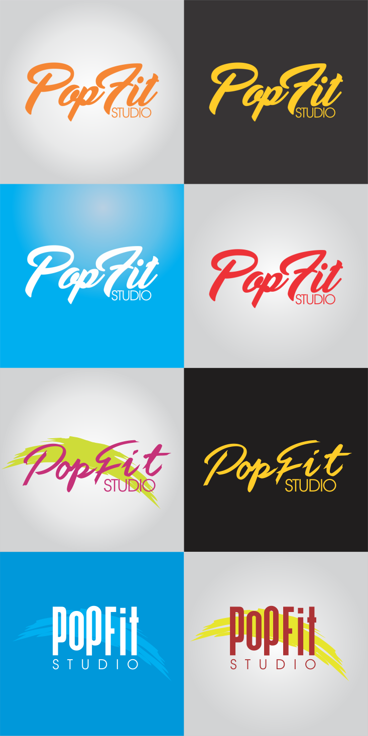 Logo Design by Vinicius Hadid Graphic Solutions for Pop Fit Studio | Design #14102883