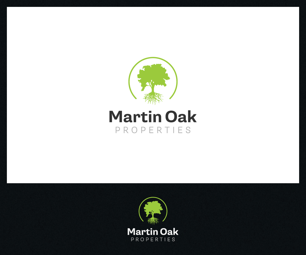 Modern Elegant Real Estate Logo Design For Martin Oak For