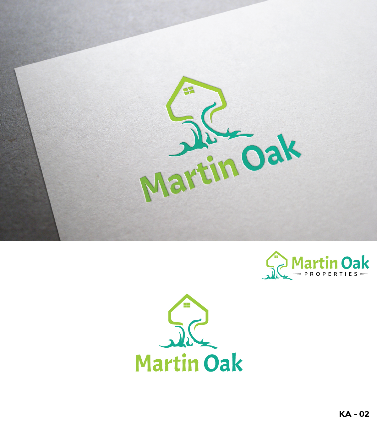Modern Elegant Real Estate Logo Design For Martin Oak For