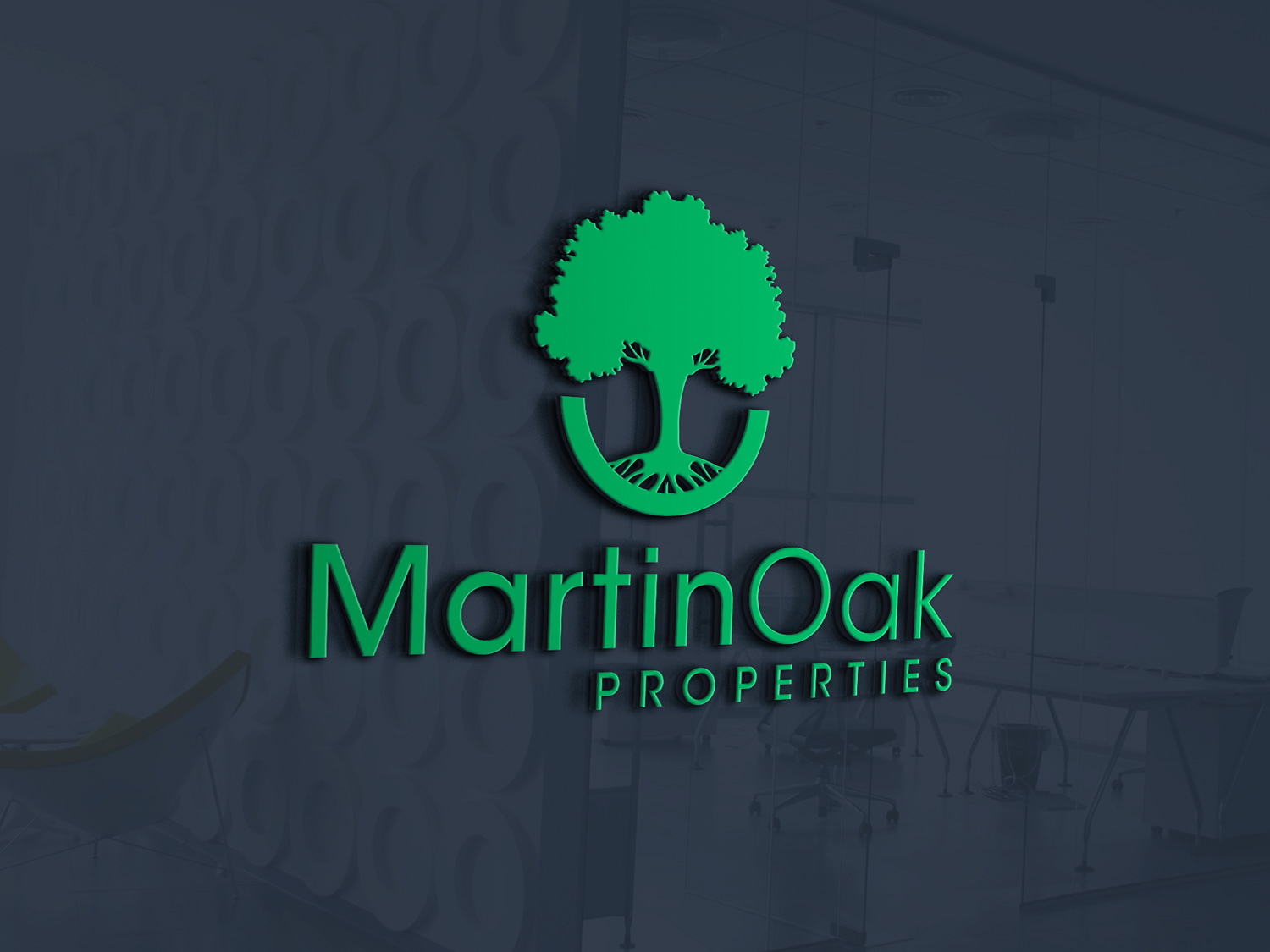 Modern Elegant Real Estate Logo Design For Martin Oak For