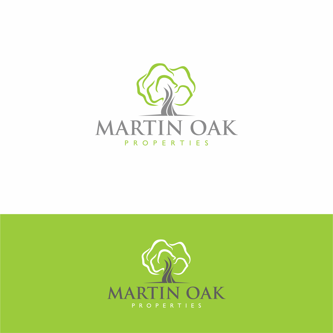 Modern Elegant Real Estate Logo Design For Martin Oak For