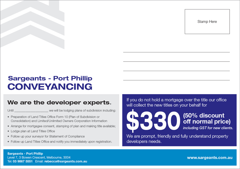 Diseño de Brochure por DesignFive para Sargeants- Port Phillip | Diseño #554602