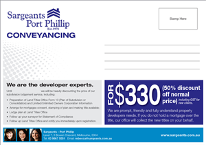 Postcard design- Promoting Conveyancing services to Property Developers | Design de Brochure par DesignFive