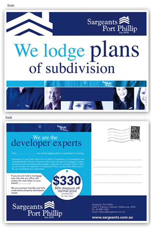 Postcard design- Promoting Conveyancing services to Property Developers | Design de Brochure par san011