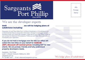 Diseño de Brochure por i4 Graphics Pty Ltd para Sargeants- Port Phillip | Diseño: #553890