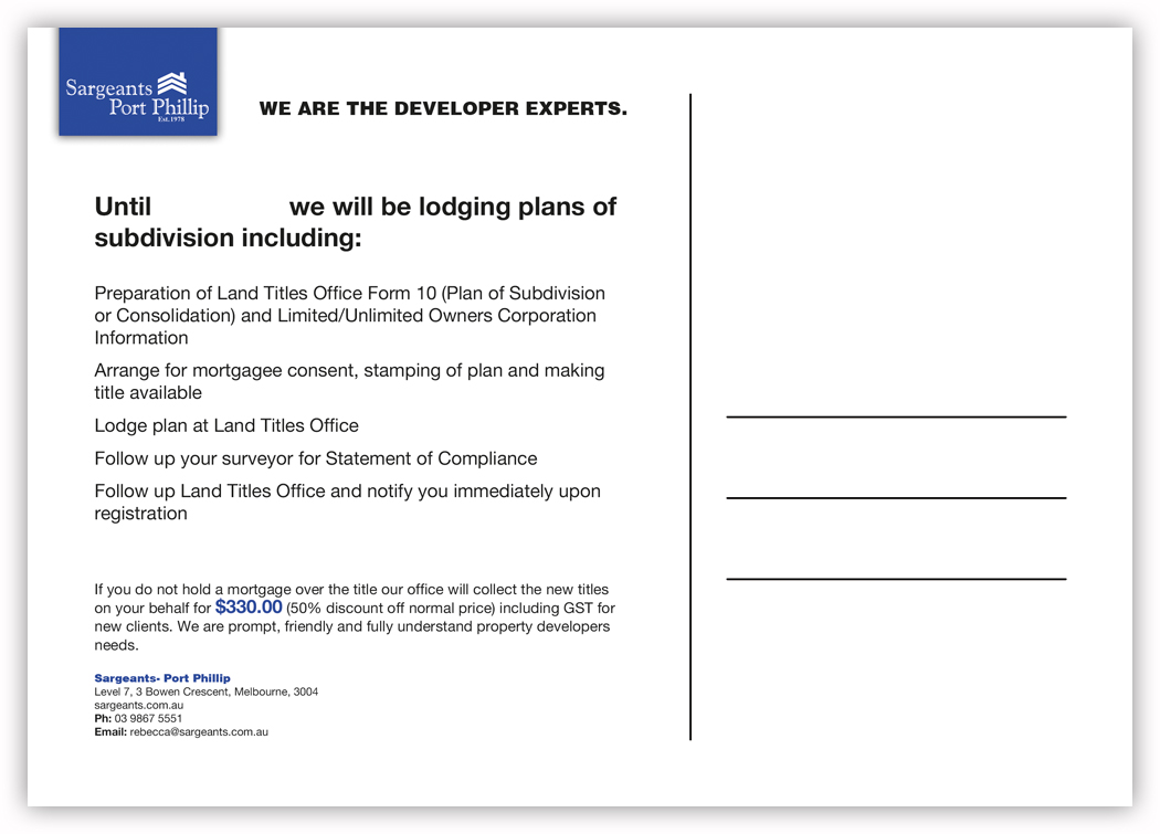 Brochure Design by Bogi for Sargeants- Port Phillip | Design #557470