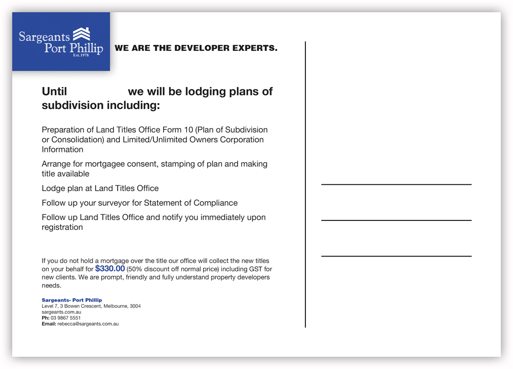 Brochure Design by Bogi for Sargeants- Port Phillip | Design #557473