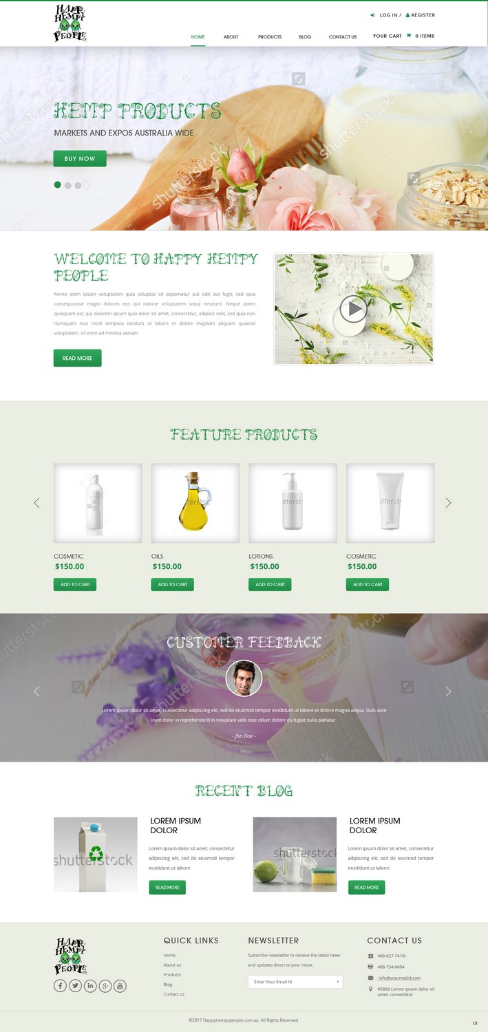 Web Design by pb for Happy Hempy People | Design #14122167