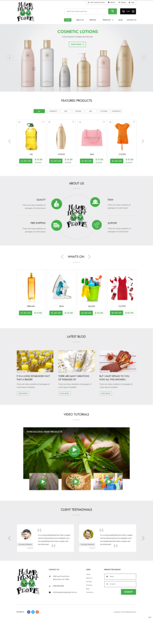 Web Design by pb for Happy Hempy People | Design: #14122177