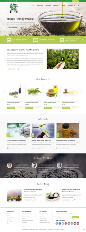 Web Design by pb for Happy Hempy People | Design: #14122178
