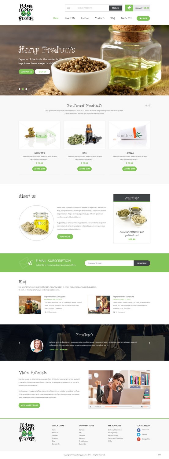 Web Design by pb for Happy Hempy People | Design #14122179