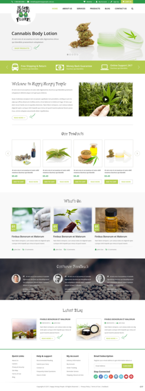 Web Design by pb for Happy Hempy People | Design: #14122182