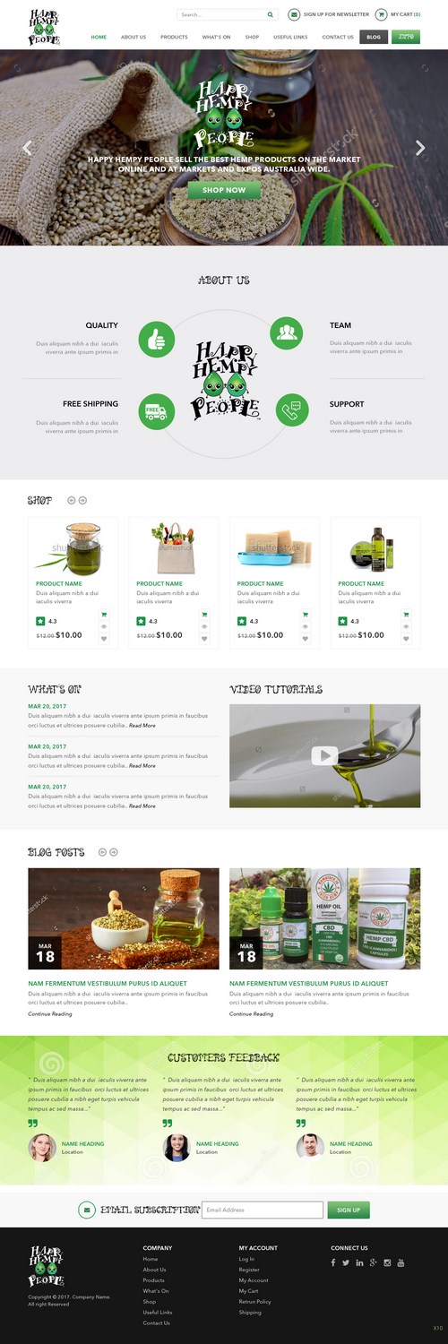 Web Design by pb for Happy Hempy People | Design #14145720