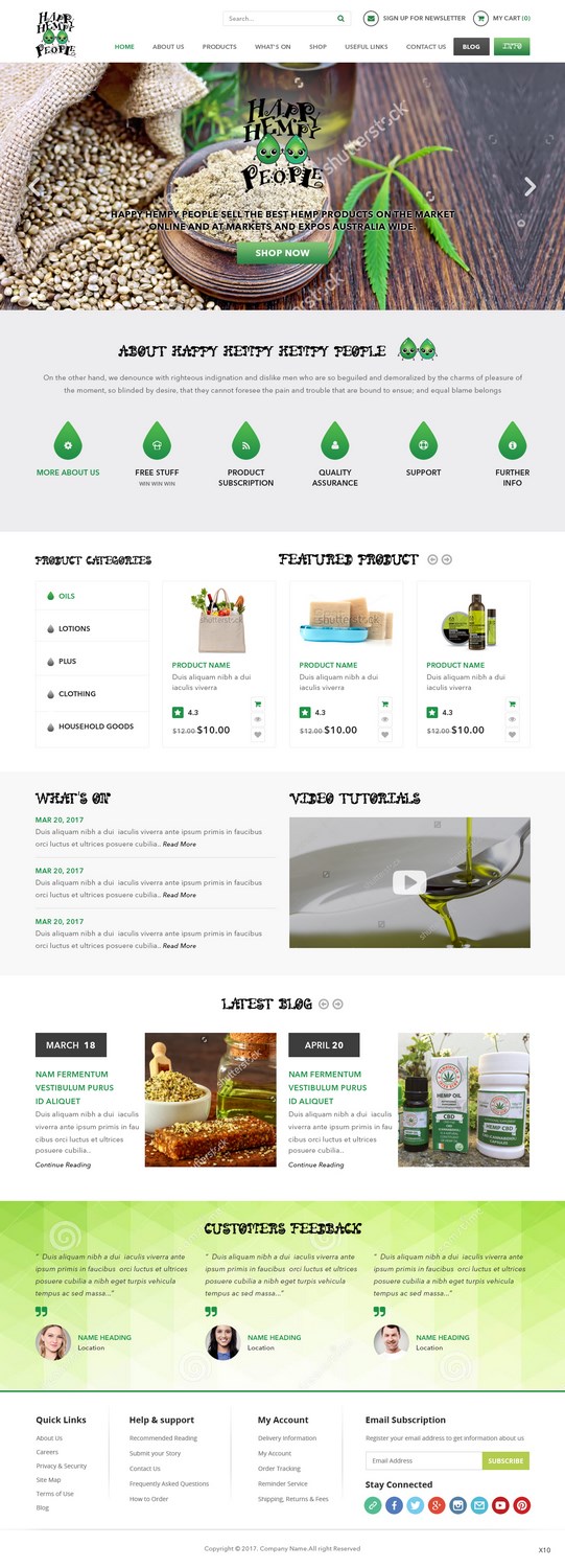 Web Design by pb for Happy Hempy People | Design #14191966