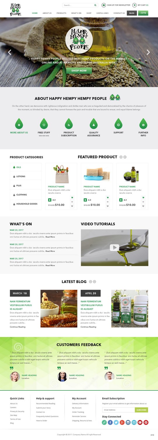 Web-Design von pb für Happy Hempy People | Design: #14208948