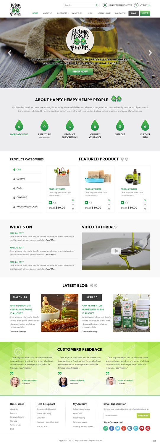 Web Design by pb for Happy Hempy People | Design #14243029