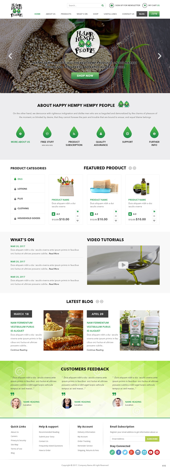 Web-Design von pb für Happy Hempy People | Design #14243031