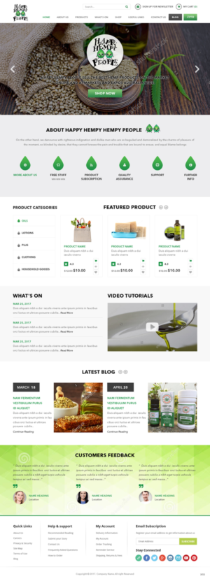 Web-Design von pb für Happy Hempy People | Design: #14243031
