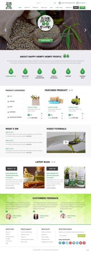Web-Design von pb für Happy Hempy People | Design: #14327701