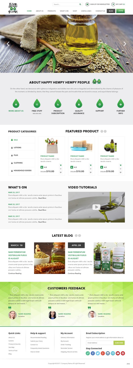 Web-Design von pb für Happy Hempy People | Design #14327702