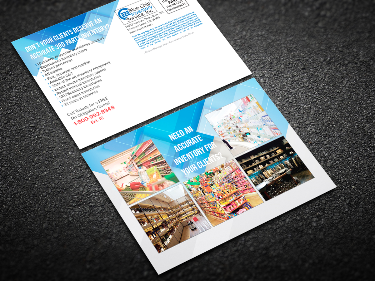 Diseño de Postal por lionx para Blue Chip Inventory Service International | Diseño #14113632