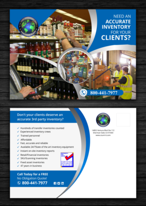 Postcard Design by ecorokerz for Blue Chip Inventory Service International | Design: #14181487