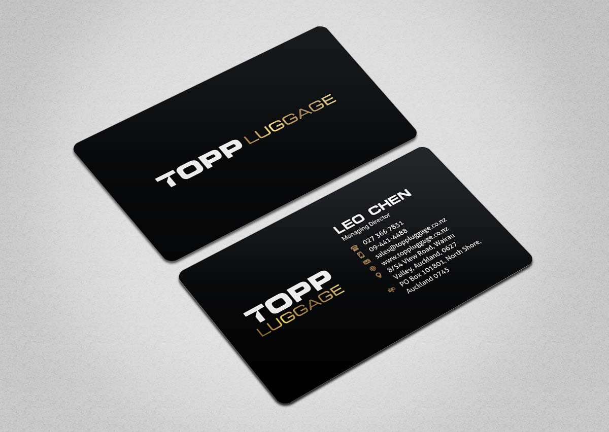 Business Card Design by INDIAN_Ashok for Topp Luggage | Design #14203114
