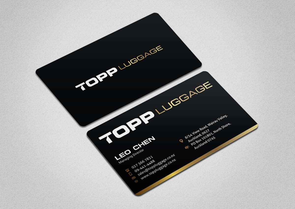 Business Card Design by INDIAN_Ashok for Topp Luggage | Design #14203116