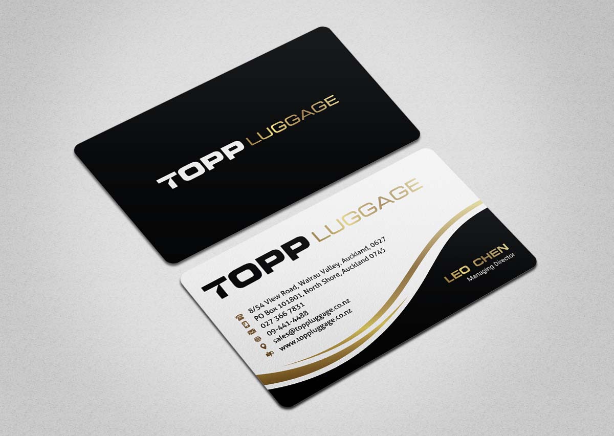 Business Card Design by INDIAN_Ashok for Topp Luggage | Design #14203118