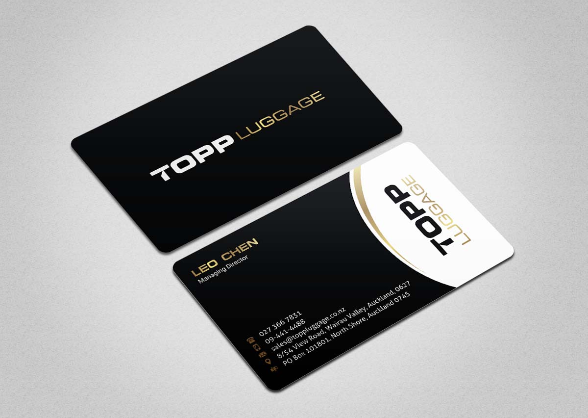 Business Card Design by INDIAN_Ashok for Topp Luggage | Design #14203121