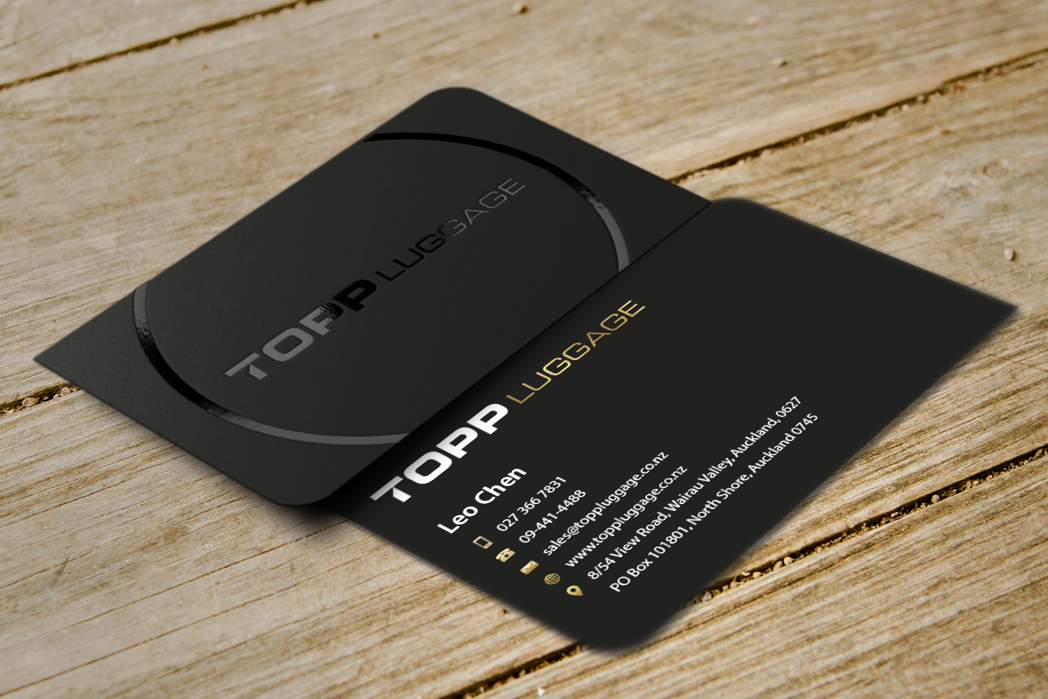 Business Card Design by Riz' for Topp Luggage | Design #14120629