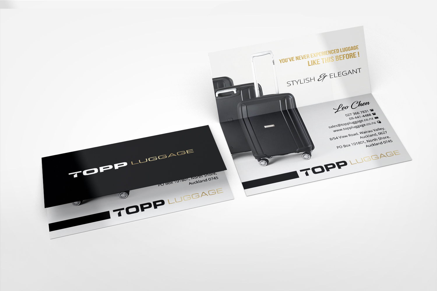 Business Card Design by Stylez Designz for Topp Luggage | Design #14221831