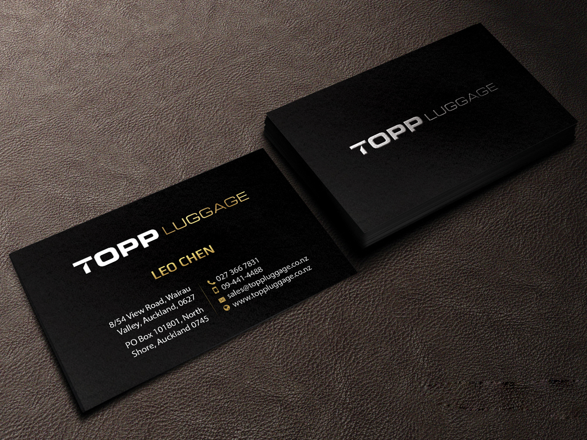 Business Card Design by Creations Box 2015 for Topp Luggage | Design #14122525